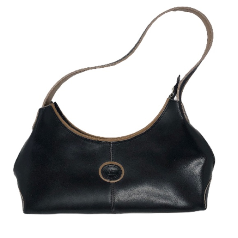 VINTAGE BROWNS COUTURE Black Leather Shoulder Bag